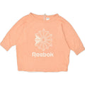 REEBOK Womens 3/4 Sleeve Graphic Sweatshirt Jumper UK 16 Large Orange | Vintage Reebok | Thrift | Second-Hand Reebok | Used Clothing | Messina Hembry 