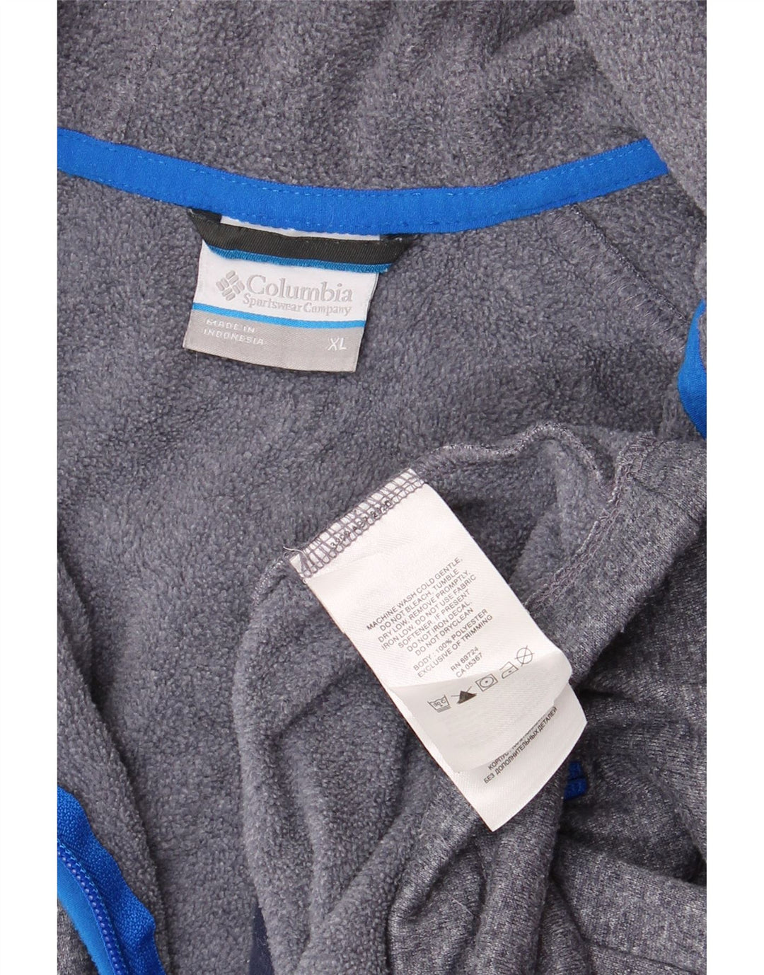 Мужской свитер с капюшоном COLUMBIA на молнии XL, темно-синий, полиэстер с крапинками