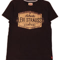 LEVI'S Boys Graphic T-Shirt Top 13-14 Years Black Cotton Vintage Levi's and Second-Hand Levi's from Messina Hembry 
