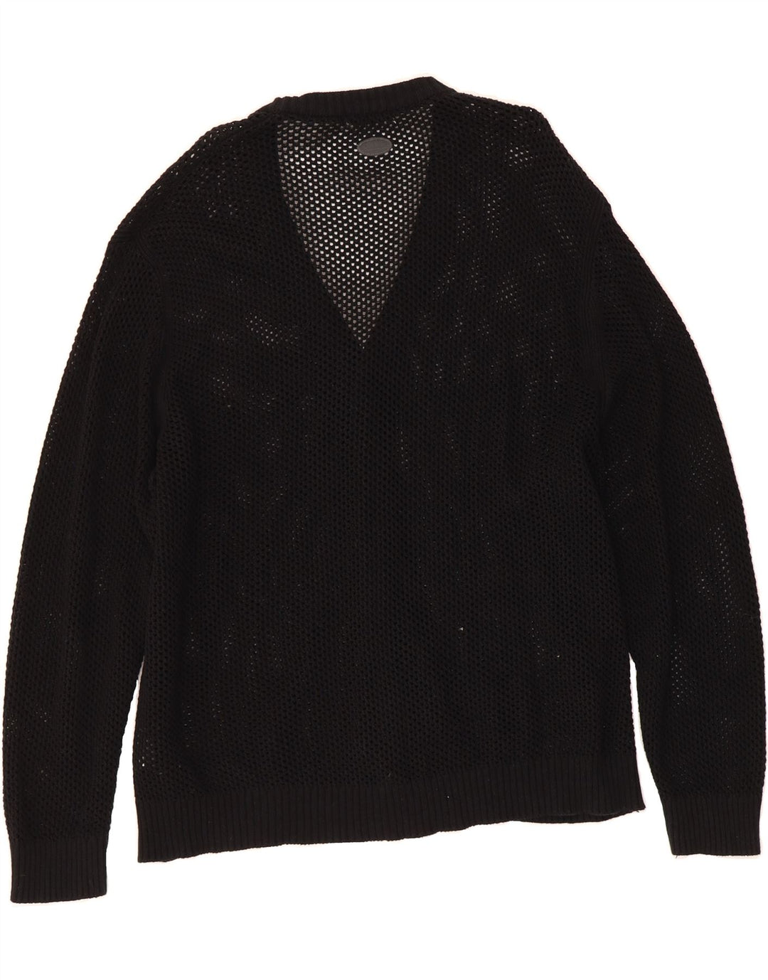 ZARA Womens Oversized Cardigan Sweater UK 16 Large Black Cotton Vintage Zara and Second-Hand Zara from Messina Hembry 