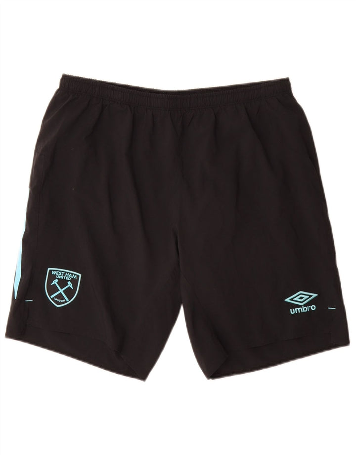 Мужские спортивные шорты Umbro, средние черные из полиэстера