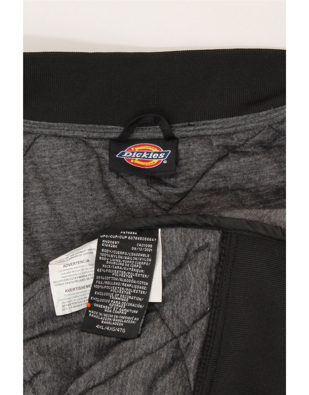 Мужская стеганая куртка DICKIES UK 48 4XL, черный нейлон