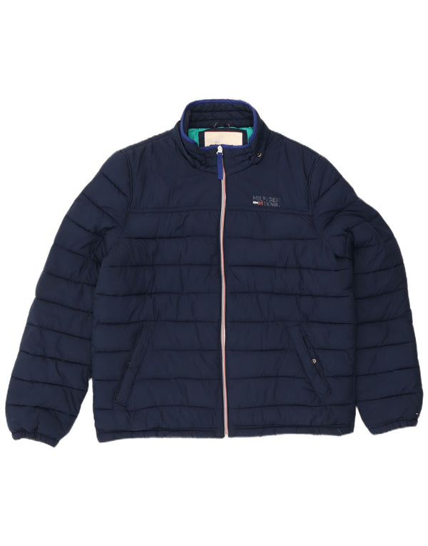 Мужская стеганая куртка Tommy Hilfiger UK 42 XL темно-синяя, полиэстер