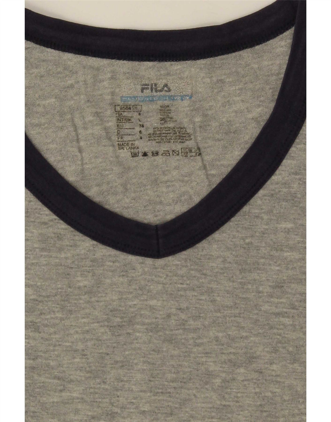 Мужская футболка Fila, большой серый хлопок с крапинками