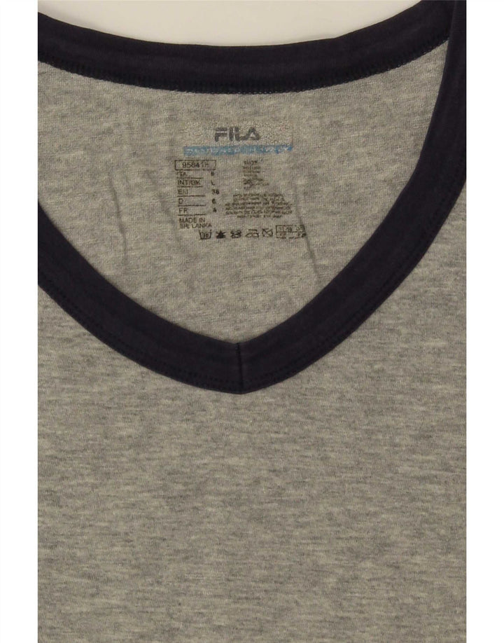 Мужская футболка Fila, большой серый хлопок с крапинками