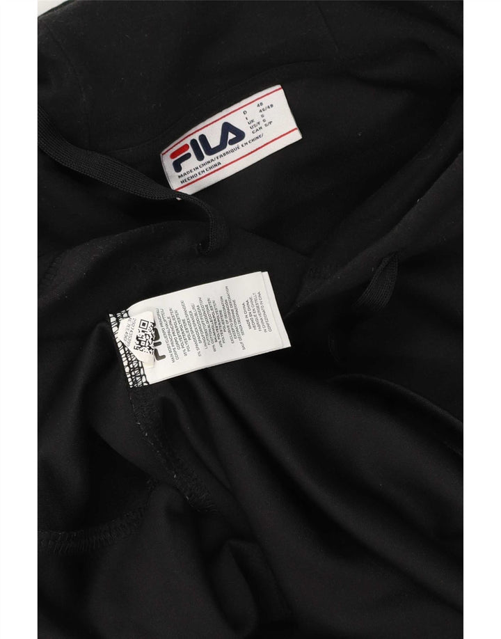 Мужской джемпер с капюшоном Fila, маленький черный, полиэстер