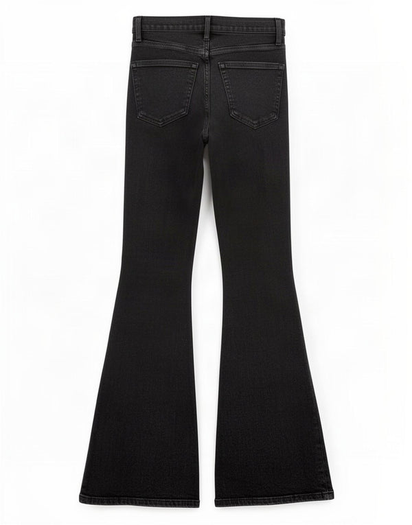 Женские расклешенные джинсы Topshop Jamie W28 L32, черный хлопок