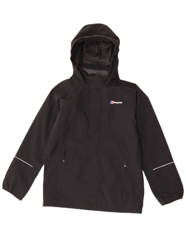 Berghaus Дождевик с капюшоном для мальчиков 12-13 лет Черный Полиамид