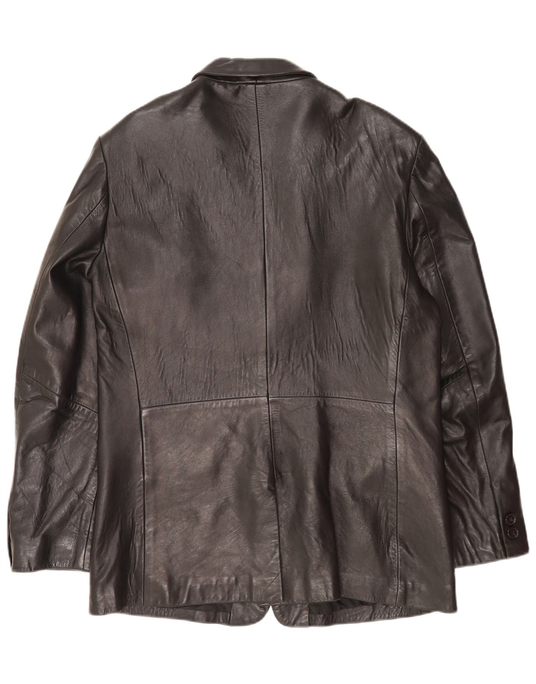 Мужской кожаный пиджак Mexx на 2 пуговицах IT 52 XL, черный кожаный