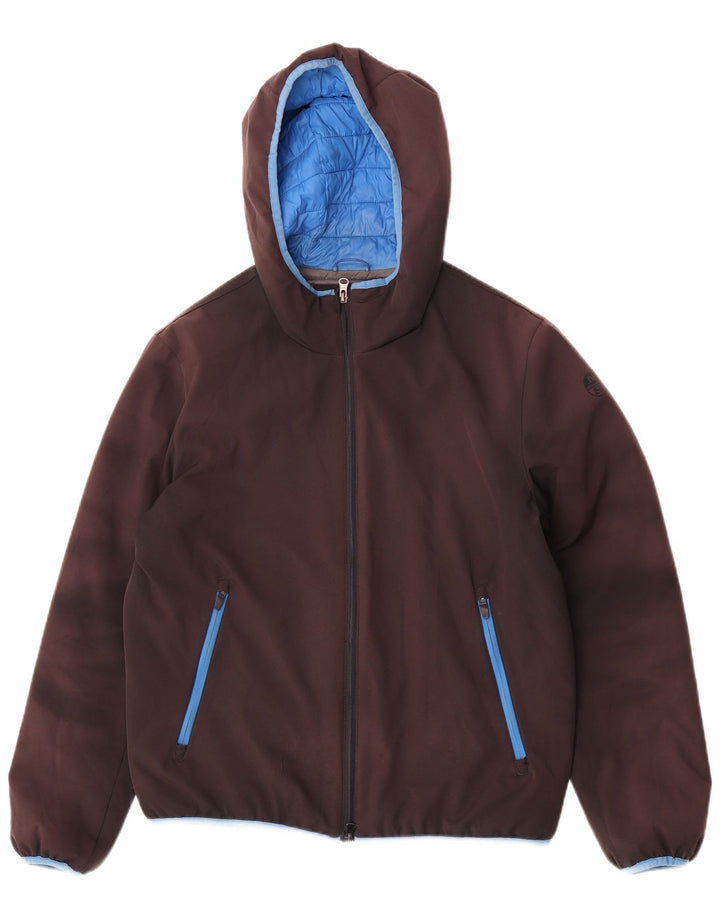 Мужская утепленная куртка с капюшоном North Sails UK 38, средний серый цвет с цветными блоками