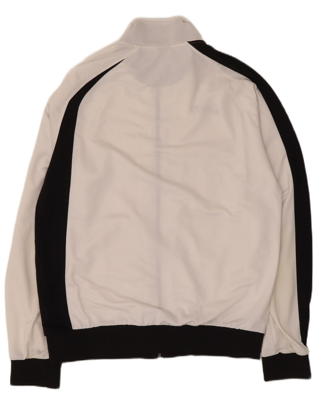 Женская спортивная куртка с графическим рисунком Asics UK 18 XL, белая с цветными блоками