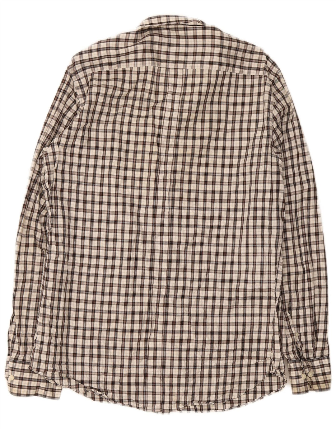 Мужская фланелевая рубашка Massimo Dutti, большая коричневая клетка