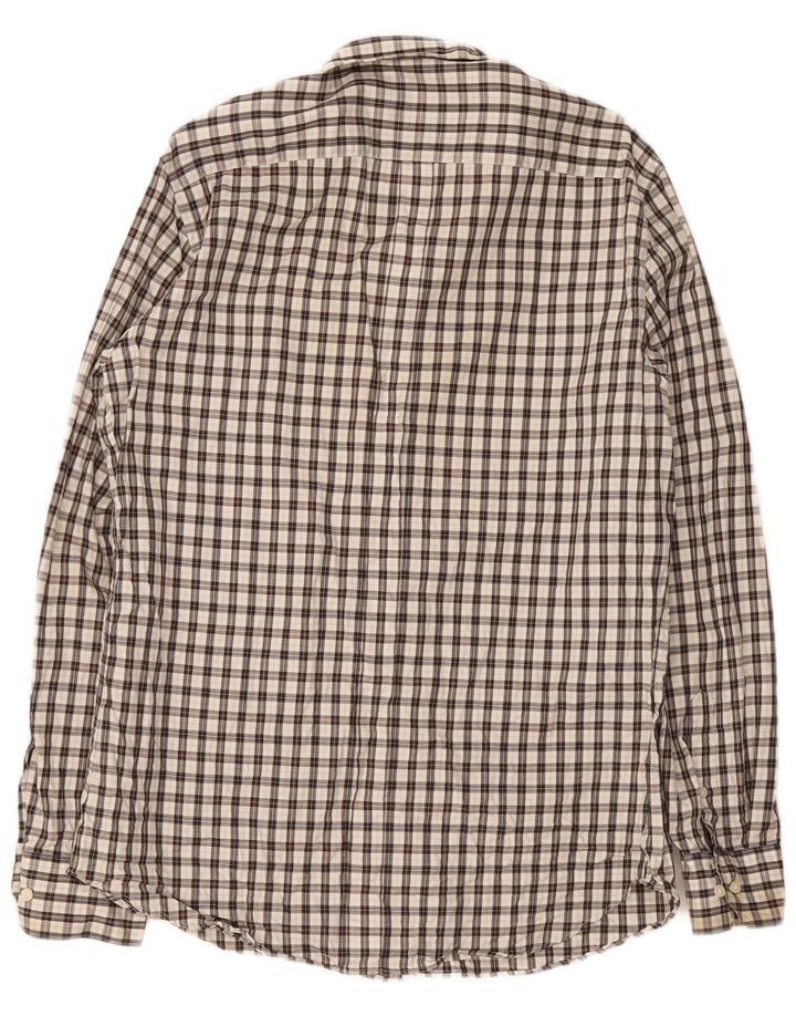 Мужская фланелевая рубашка Massimo Dutti, большая коричневая клетка