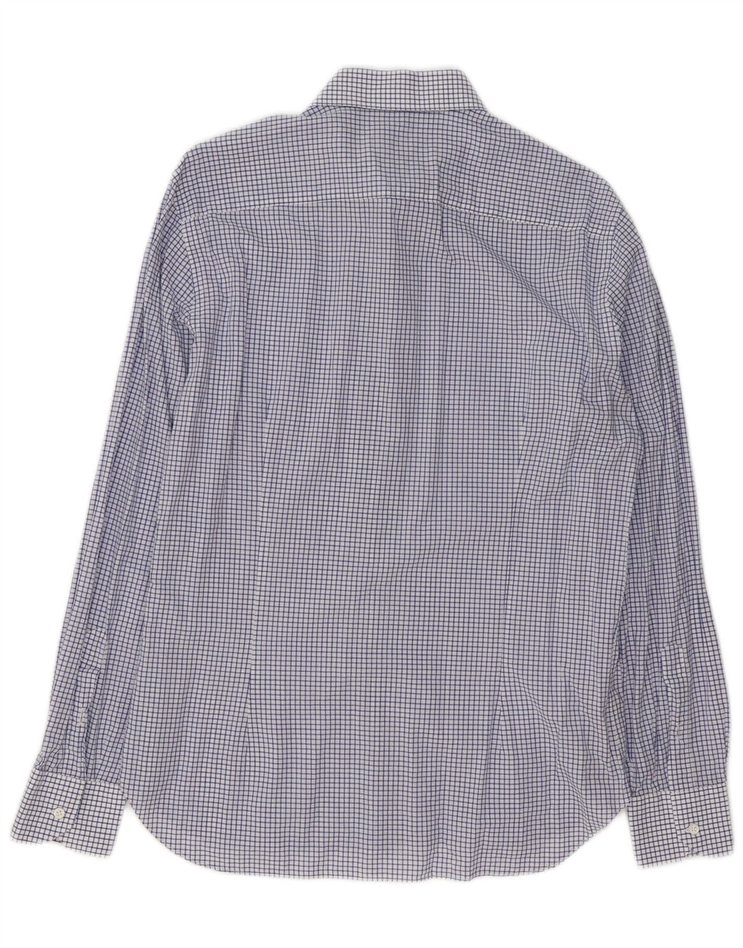 Мужская рубашка Massimo Dutti, размер 42, 16, 1/2, большая синяя клетка, хлопок