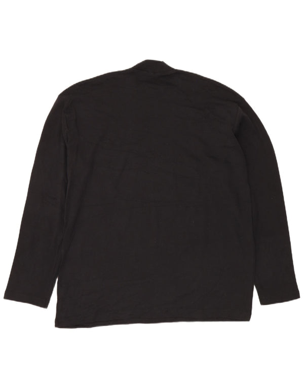 F.LLI CAMPAGNOLO Mens Top Long Sleeve 2XL Black Cotton