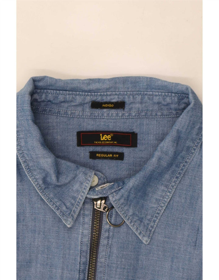 Мужская рубашка-пуловер Lee Regular Fit Indigo, средний синий
