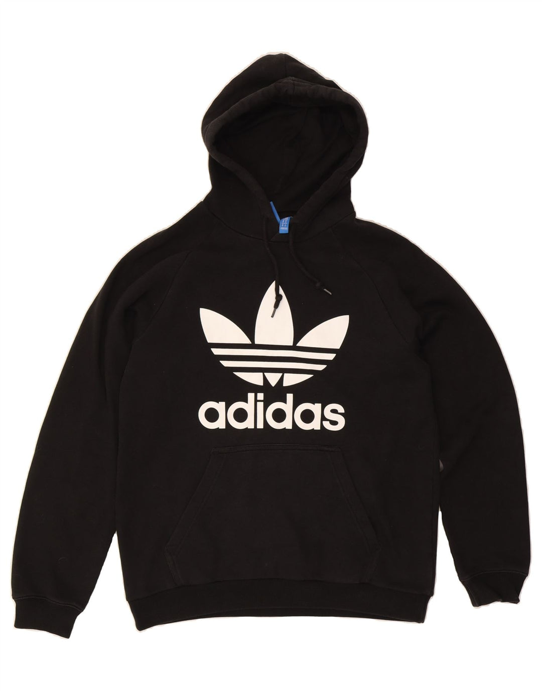 ADIDAS Mens Graphic Hoodie Jumper Medium Black Cotton Vintage Adidas and Second-Hand Adidas from Messina Hembry 