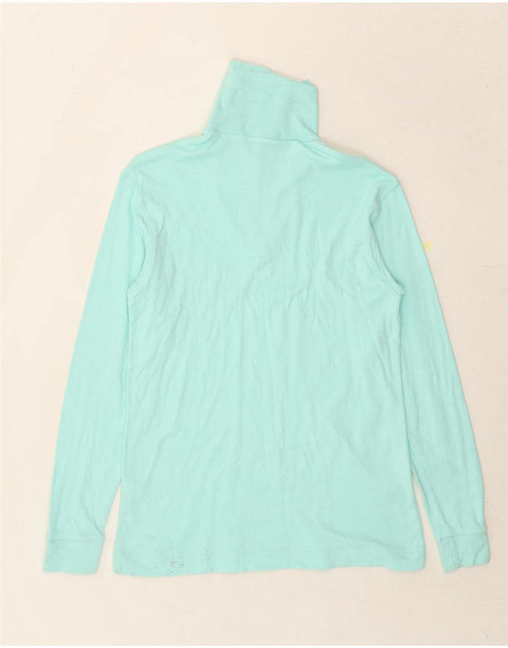 FILA Mens Zip Neck Top Long Sleeve IT 46 Small Turquoise Vintage Fila and Second-Hand Fila from Messina Hembry 