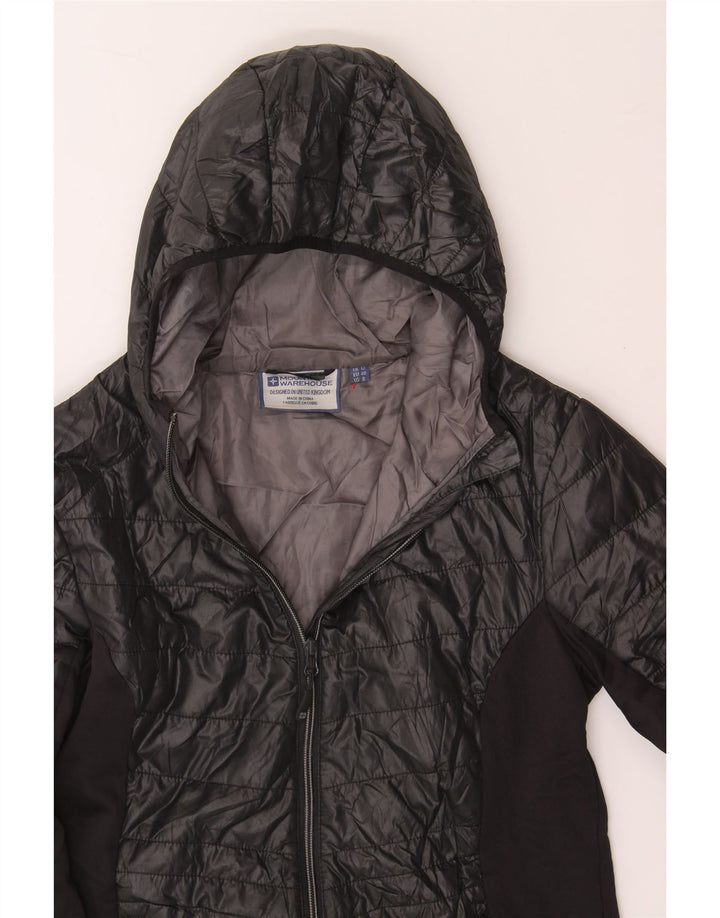 MOUNTAIN WAREHOUSE Womens Padded Jacket UK 12 Medium Black Colourblock Vintage Mountain Warehouse and Second-Hand Mountain Warehouse from Messina Hembry 