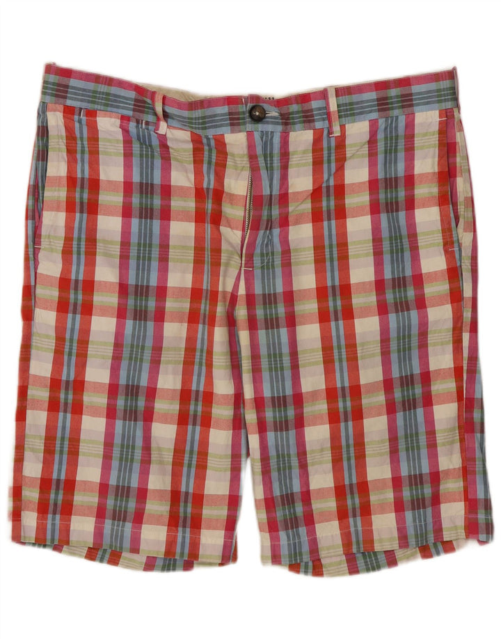 Мужские шорты чинос JACK WILLS W34, большие разноцветные хлопковые шорты в клетку