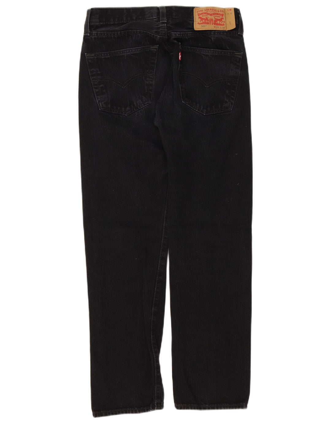 Мужские прямые джинсы Levi's 501 W29 L30, черный хлопок