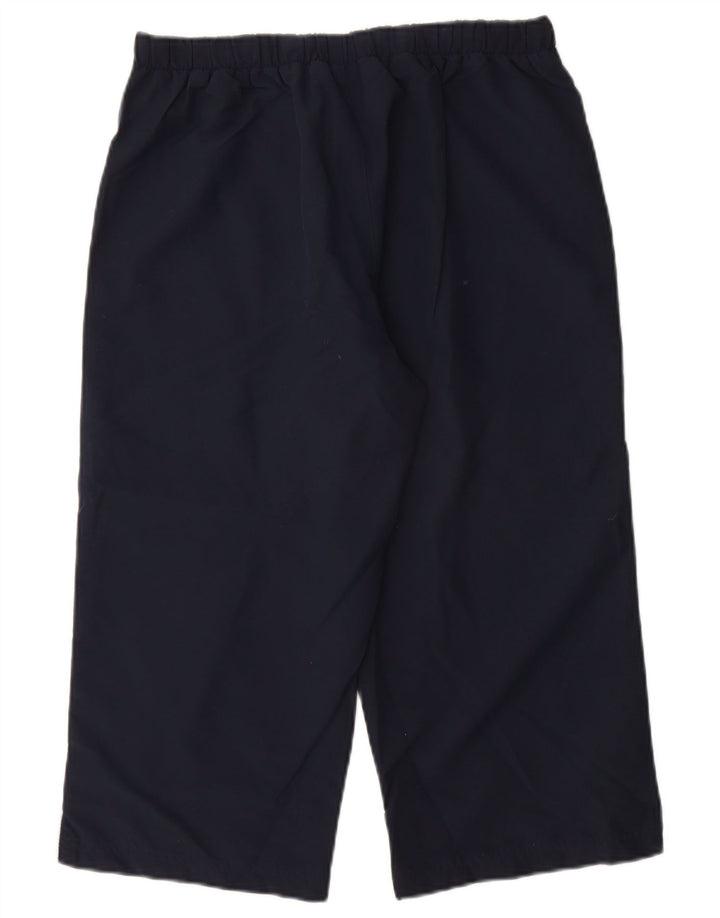 Женские спортивные брюки-капри Reebok UK 14, большие темно-синие, полиэстер