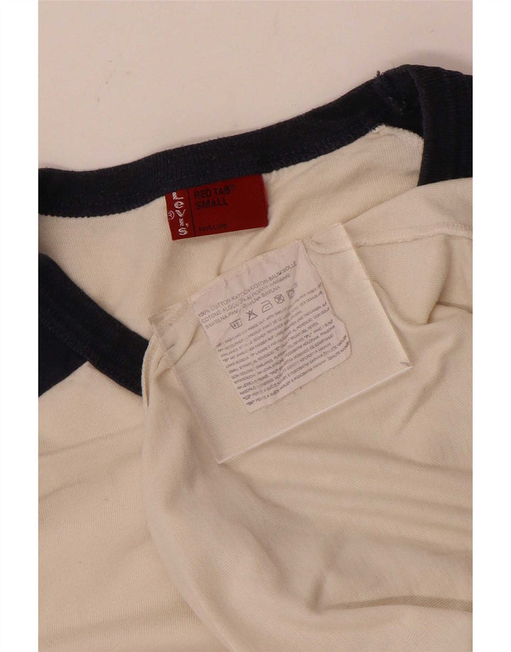 Мужской топ с рисунком Levi's, маленький белый хлопок с длинными рукавами