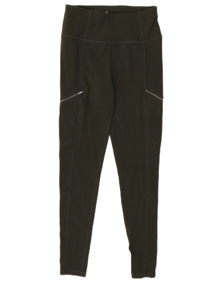 ATHLETA Womens Leggings UK 10 Small  Green Nylon