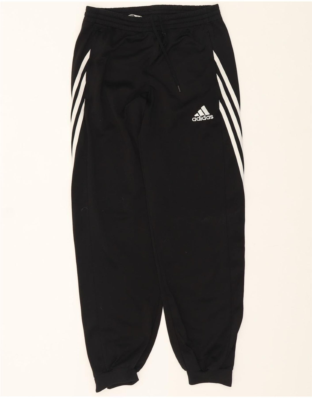 ADIDAS Mens Tracksuit Trousers Joggers Small Black Polyester Vintage Adidas and Second-Hand Adidas from Messina Hembry 