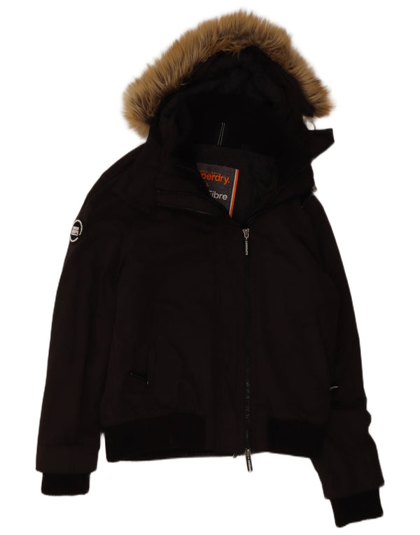 Мужская ветровка с капюшоном Superdry Windbomber UK 40, большая черная