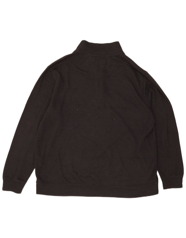 Мужской свитшот с воротником на молнии Pierre Cardin 4XL, черный хлопок