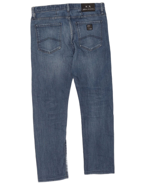ARMANI EXCHANGE Мужские зауженные джинсы W31 L28 Синие, хлопок
