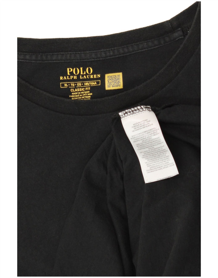 Мужская футболка классического кроя POLO RALPH LAUREN XL, черный хлопок