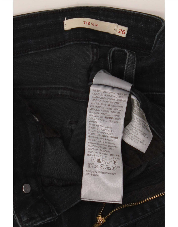 Женские джинсы Levi's 712 Slim W26 L27 Темно-синие, хлопок