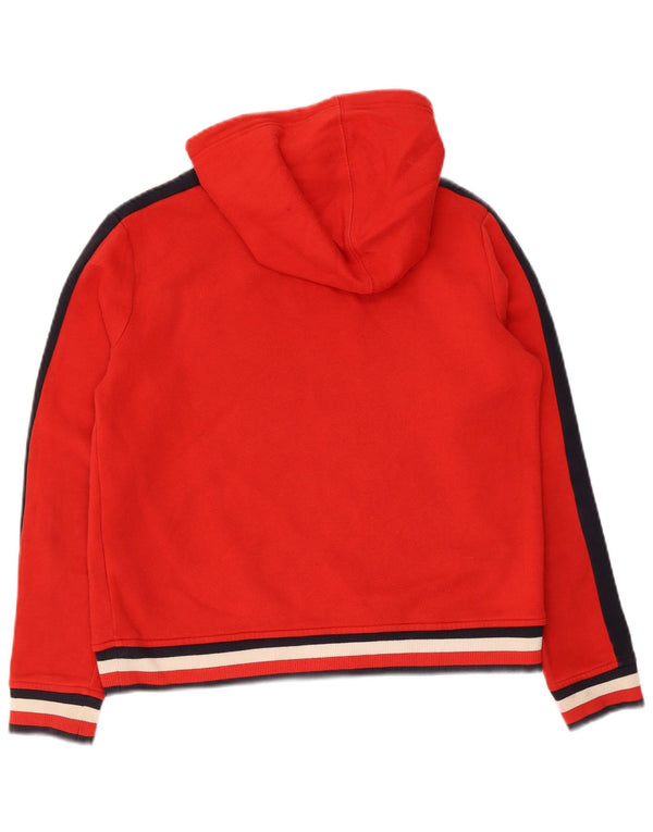 Женский джемпер свободного кроя с капюшоном Tommy Hilfiger UK 6 XS, красный цвет блока