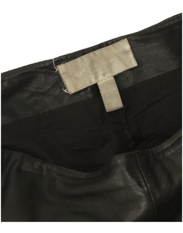Женские узкие кожаные брюки Mango EU 36, маленькие W24 L27, черные кожаные