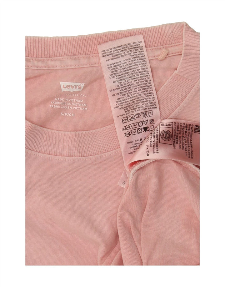 LEVI'S Womens Oversized T-Shirt Top UK 10 Small Pink Cotton Vintage Levi's and Second-Hand Levi's from Messina Hembry 
