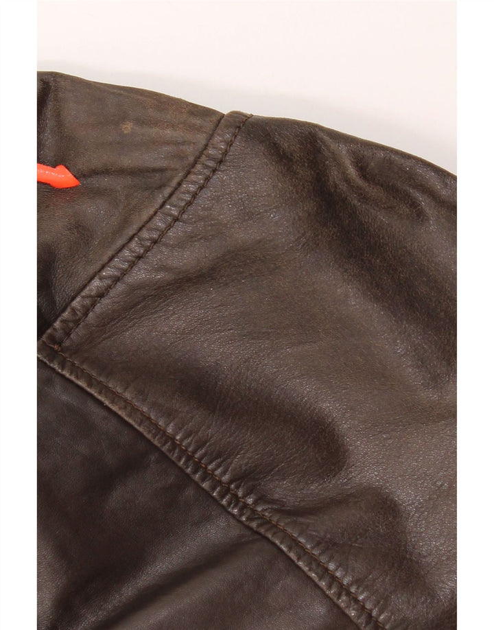 Мужская кожаная куртка-бомбер On Spirit IT 48 Medium Brown Leather