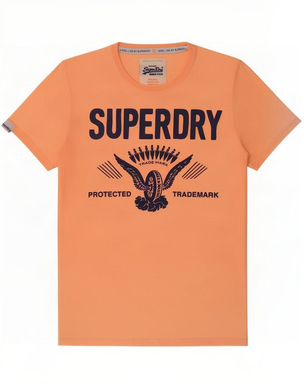 Мужская футболка с рисунком Superdry 2XL оранжевого цвета, хлопок