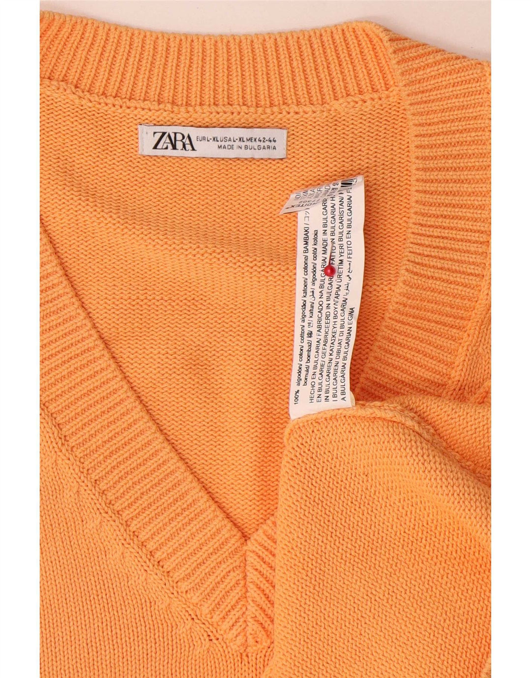 Мужская майка Zara XL, оранжевый хлопок