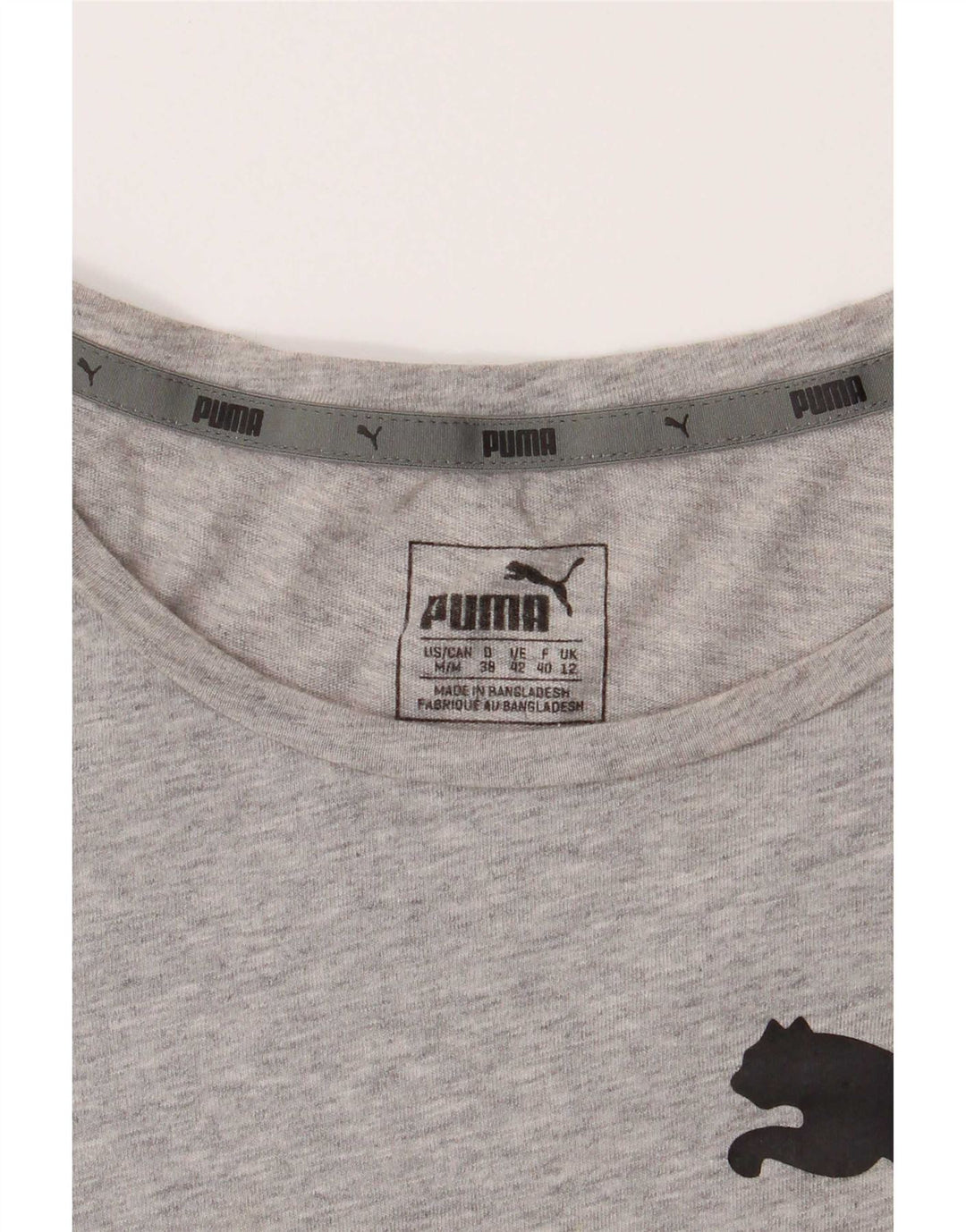 Женская футболка с рисунком Puma Top UK 12, средний серый