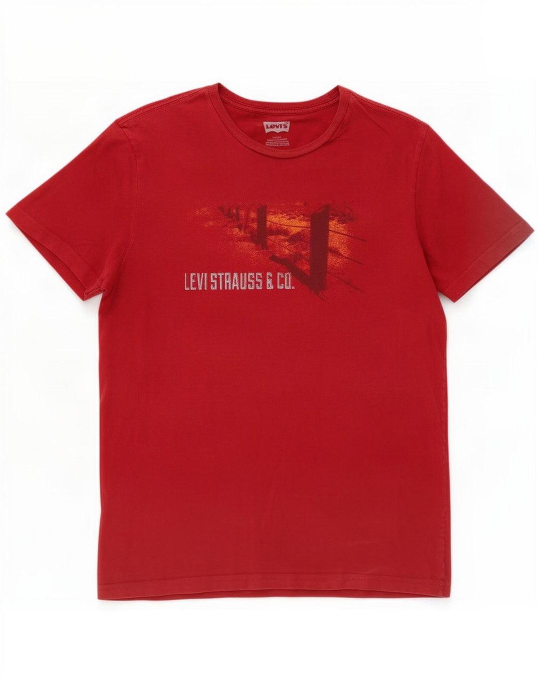 Мужская футболка с рисунком Levi's, большая красная