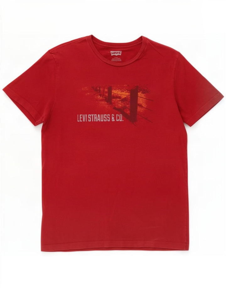 Мужская футболка с рисунком Levi's, большая красная
