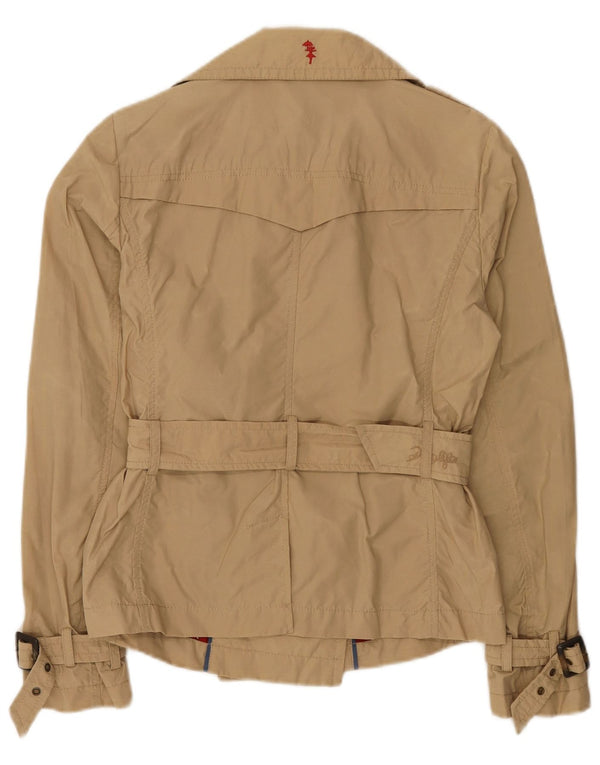 Женский короткий тренч Playlife UK 10, маленький, бежевый, хлопок