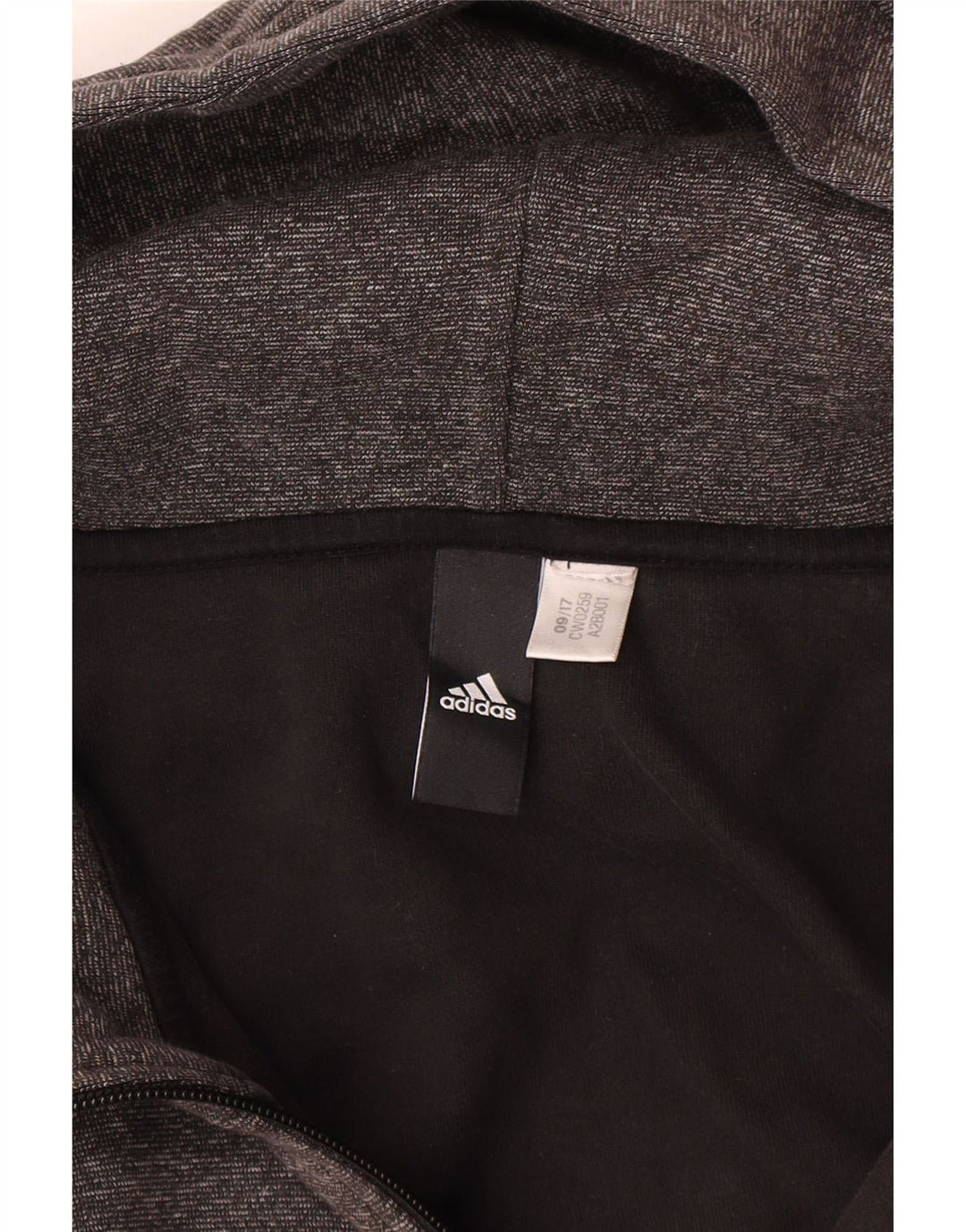 Adidas Мужской свитер с капюшоном на молнии 2XL Серый