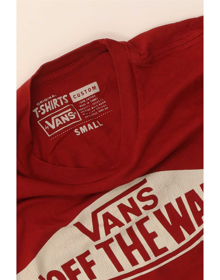 Мужская футболка с рисунком Vans на заказ, маленький красный хлопковый топ