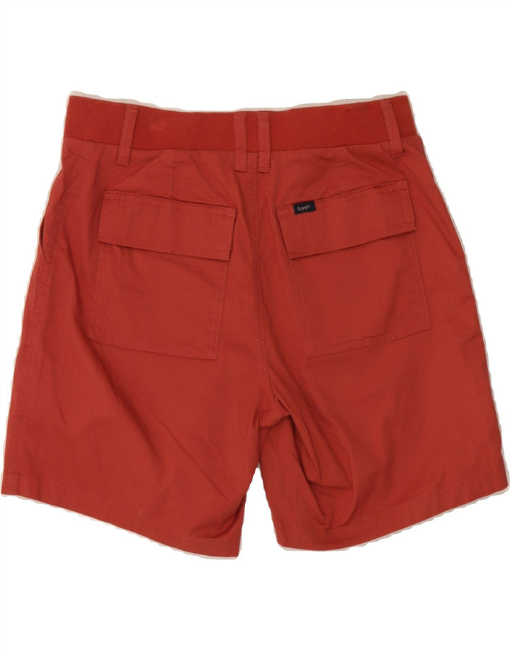 LEE Womens Bermuda Mid Rise Chino Shorts US 6 Medium W32  Red Cotton Vintage Lee and Second-Hand Lee from Messina Hembry 