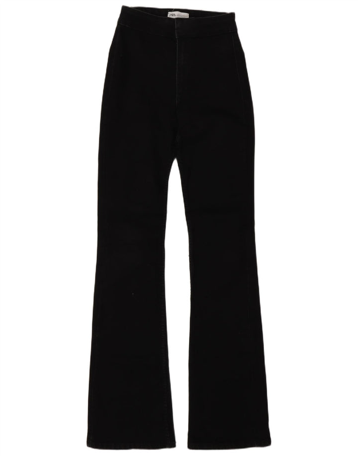 Женские расклешенные джинсы Zara EU 34 2XS W24 L33 черные