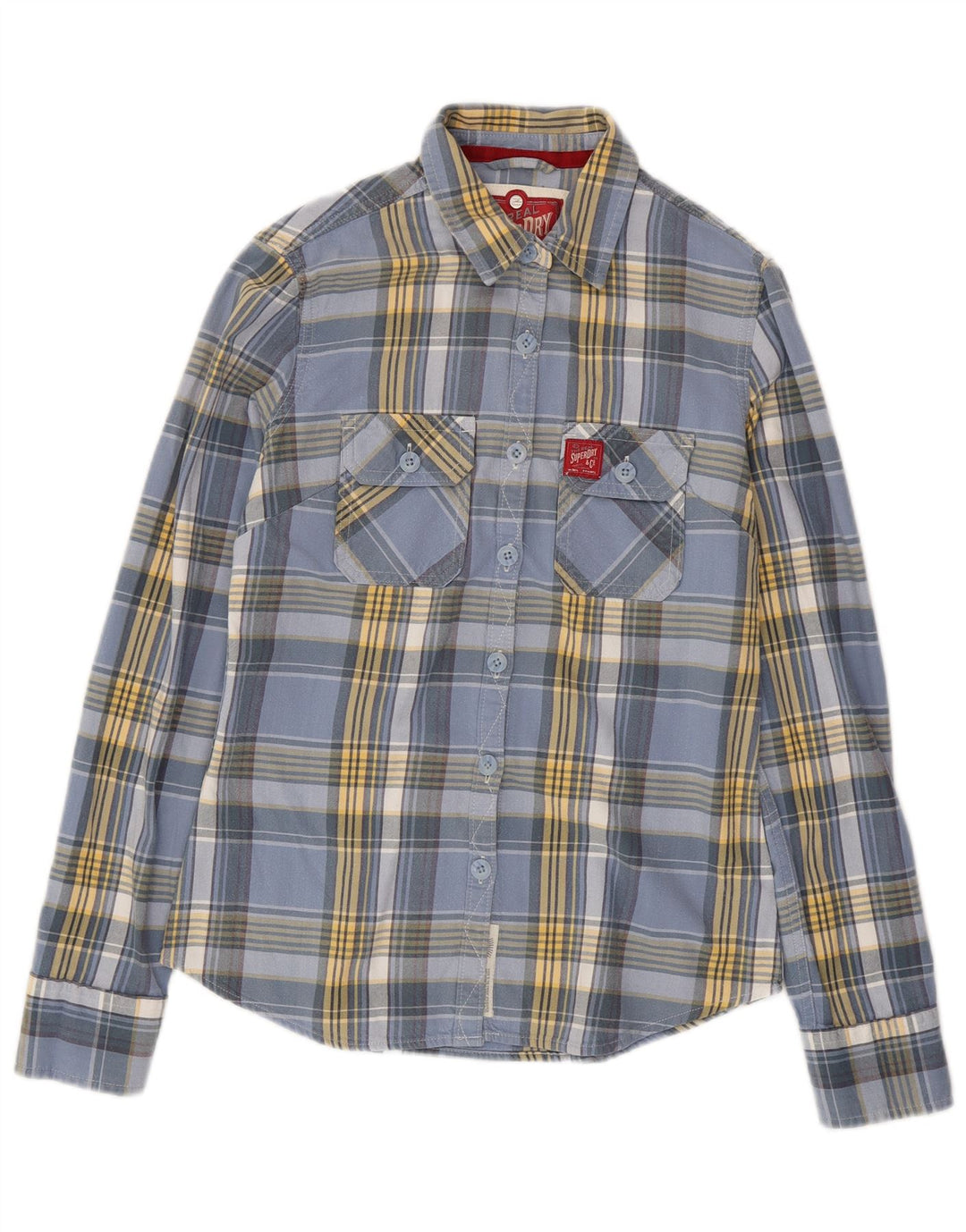 Женская классическая фланелевая рубашка Lumberjack Superdry UK 12, средний синий в клетку