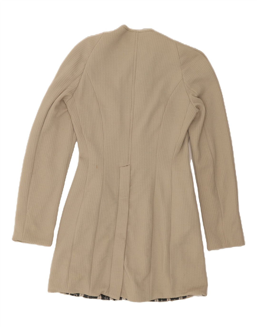 TRUSSARDI Womens Overcoat UK 10 Small Beige Vintage Trussardi and Second-Hand Trussardi from Messina Hembry 